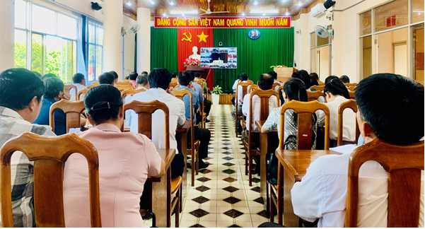 Hội nghị trực tuyến học tập, quán triệt, tuyên truyền các văn bản của Trung ương, của Tỉnh uỷ đợt II năm 2023.